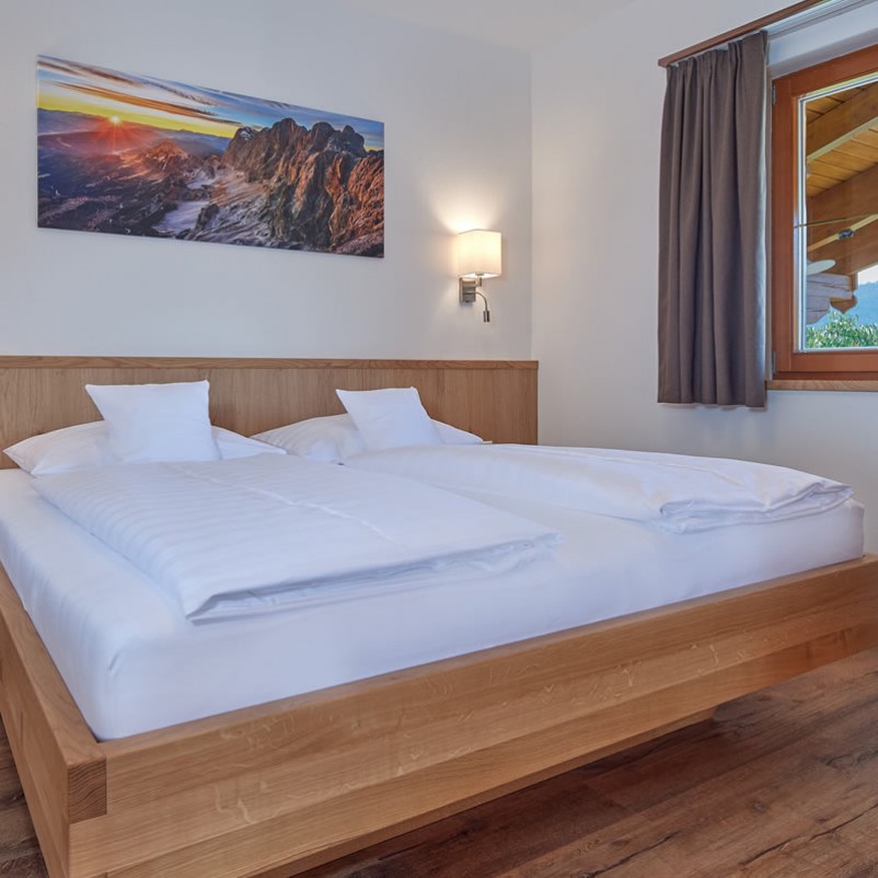 Schlafzimmer mit Panoramabild