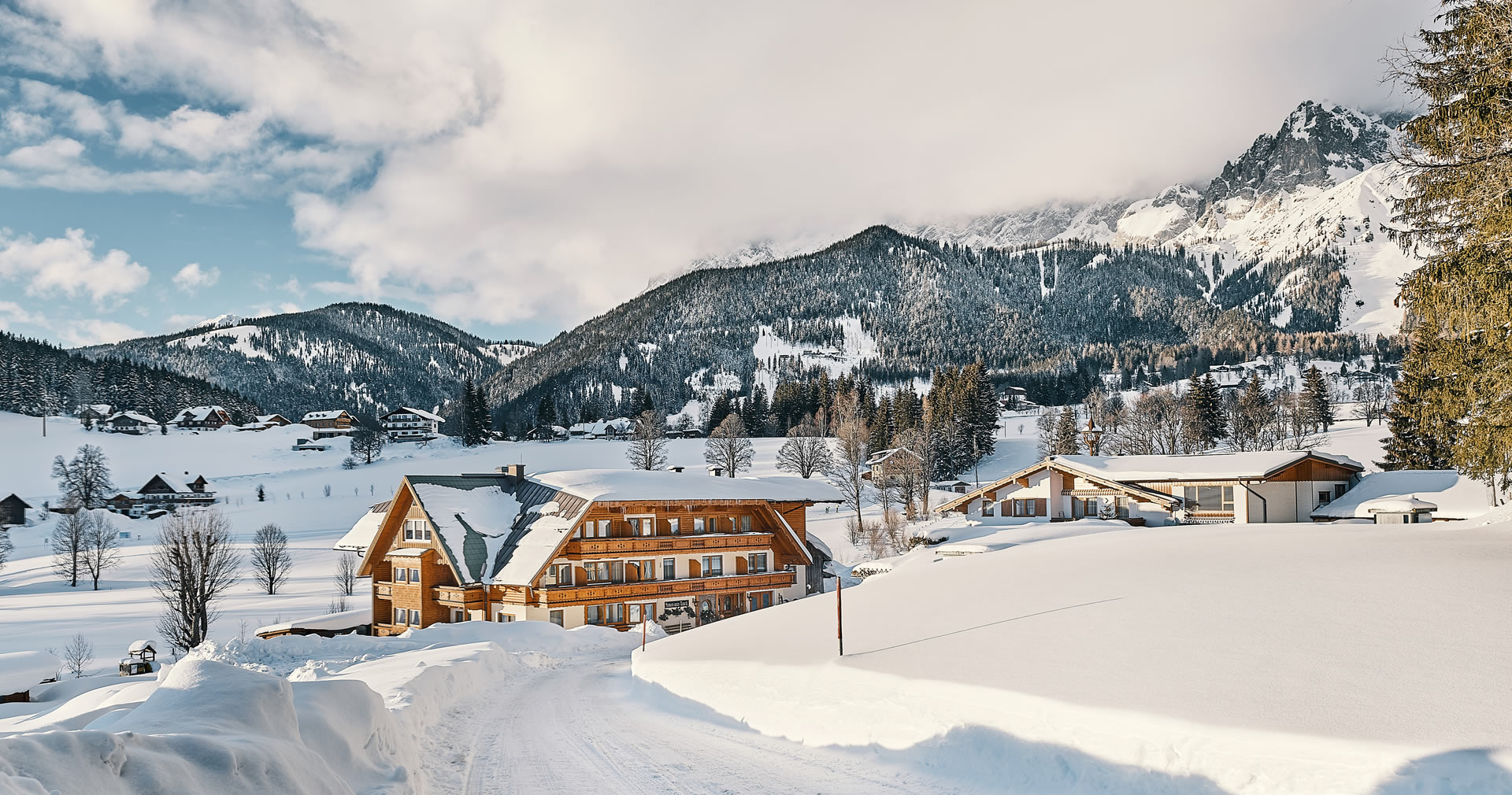 Pension Haus am Bach im Winter